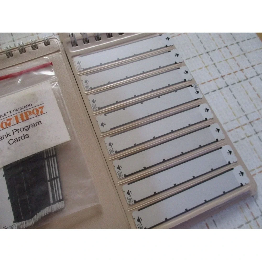 HP MAGNETIC CARDS & 4 CASES FOR HP-67/HP-97 - 67 BLANK CARDS